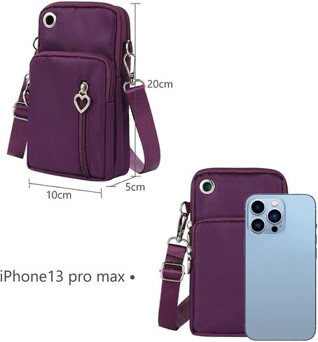 Small Crossbody Wallet Phone Bag, Nylon Cell Phone Purse, Travel Crossbody Bag Cell Phone Shoulder Bag Arm Bag Wallet Purse in Saudi Arabia