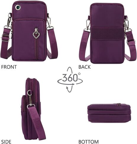 Small Crossbody Wallet Phone Bag, Nylon Cell Phone Purse, Travel Crossbody Bag Cell Phone Shoulder Bag Arm Bag Wallet Purse in Saudi Arabia