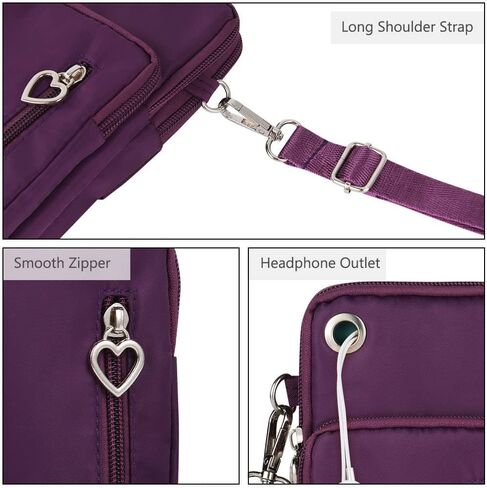 Small Crossbody Wallet Phone Bag, Nylon Cell Phone Purse, Travel Crossbody Bag Cell Phone Shoulder Bag Arm Bag Wallet Purse in Saudi Arabia
