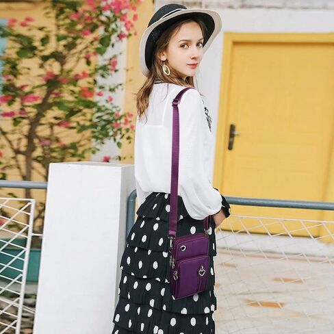 Small Crossbody Wallet Phone Bag, Nylon Cell Phone Purse, Travel Crossbody Bag Cell Phone Shoulder Bag Arm Bag Wallet Purse in Saudi Arabia