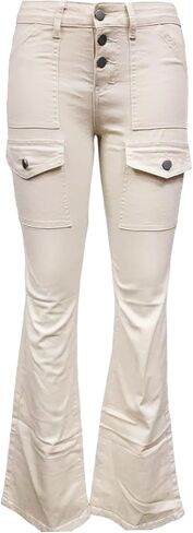 بنطال واسع الارتفاع للنساء كاجوال Y2K منقوش على شكل جرس من الأسفل in Kuwait