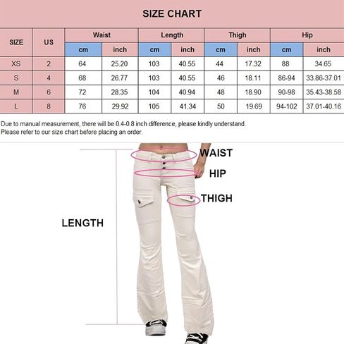 بنطال واسع الارتفاع للنساء كاجوال Y2K منقوش على شكل جرس من الأسفل in Kuwait