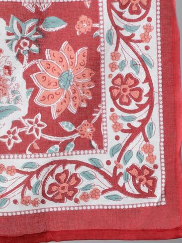 سيريل سروال كورتا اناركالي مطبوع رقمي للنساء من بولي رايون مع مجموعة وشاح in Kuwait