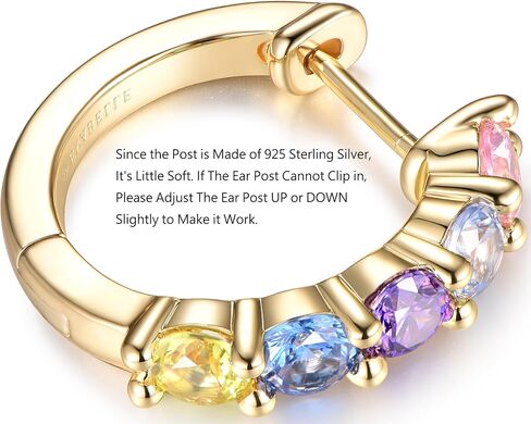 Evabelle Gold Hoop Earrings for Women 14K Real Gold Plated Huggie Hoop Earring Diamond Cut Cubic Zirconia Cuff Earrings Cartilage Hoop Earring Huggie Stud for Men Girl Teen Sterling Silver Post Hypoallergenic Valentine's Mother's Day Earrings Jewelry Gift in Saudi Arabia