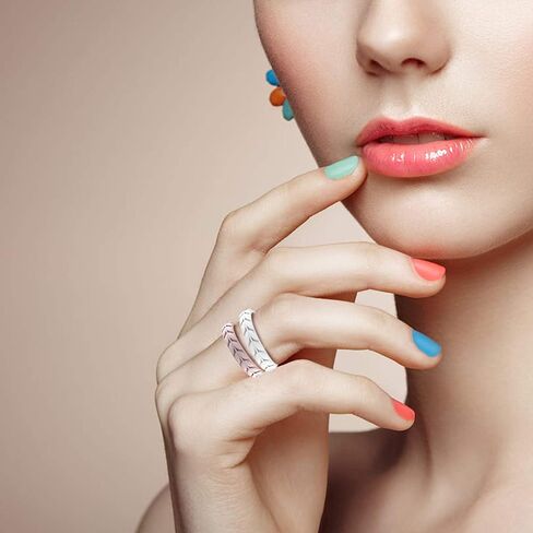 Zollen Olive Leaves Silicone Wedding Rings for Women, Rubber Wedding Bands Stackable Ring, Hypoallergenic Silicone in Saudi Arabia