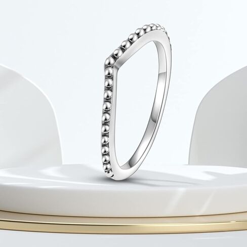 NARMO 925 خواتم الفضة الاسترليني للنساء خواتم زركونيا مكعب خمر خاتم القلب تكويم خواتم بسيطة للفتيات بيان خواتم للنساء حجم 6-8 in Kuwait