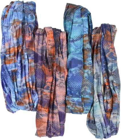 Bamboo Trading Company RHBASST119 Bella Collection Ocean Sunset Head Wrap, Set of 4 in Kuwait
