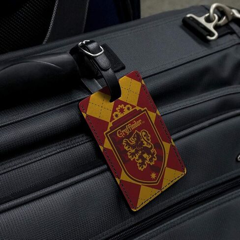 Harry Potter Gryffindor Plaid Sigil Rectangle Leather Luggage Card ID Tag in Saudi Arabia