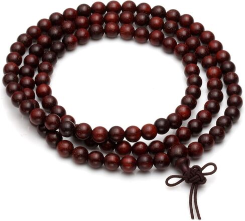MILAKOO 6mm 108 Wood Beads Bracelet Mala Prayer Necklace for Buddha Meditation Tibetan in Saudi Arabia