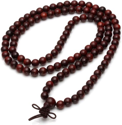 MILAKOO 6mm 108 Wood Beads Bracelet Mala Prayer Necklace for Buddha Meditation Tibetan in Saudi Arabia