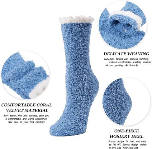 sockfun Non Slip Socks Hospital Socks with Grips for Women Grip Socks for Women Fluffy Socks with Grips Fuzzy Slipper Socks in Saudi Arabia