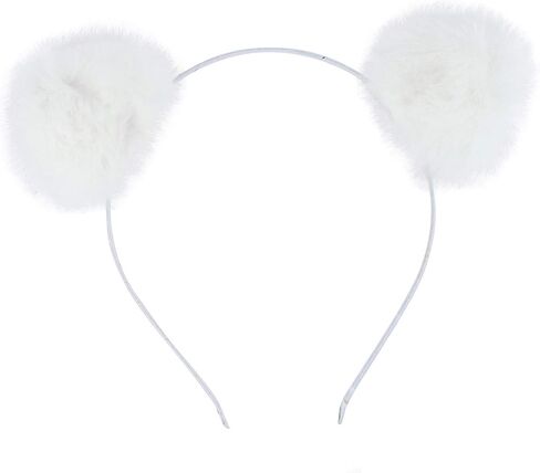 لوكس اكسسوريز طقم شريط راس عصري بنمط كرات بوم بوم منفوشة بلون بينك وابيض ورمادي (3 قطع) in Kuwait