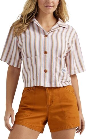 Lee Women's Legendary Short Sleeve Crop Chore Shirt in Saudi Arabia
