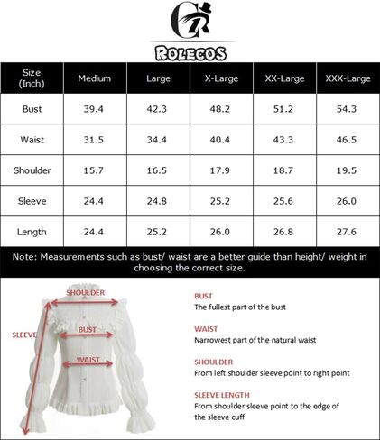 CR ROLECOS Women Victorian Blouse High Collar Lace Ruffled Shirt Tops in Saudi Arabia