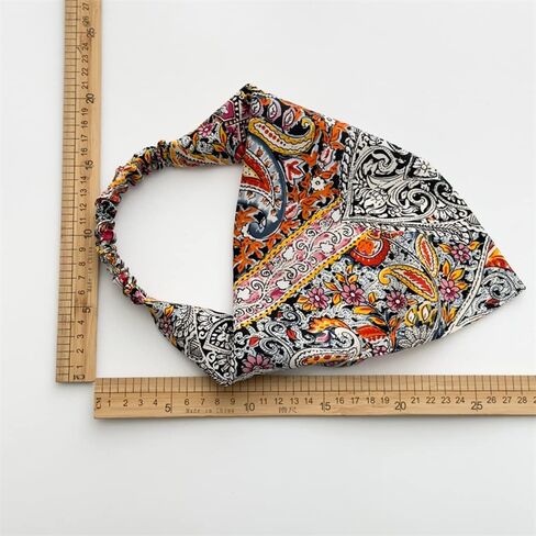 Elastic Hair Scarf Headbands Hair Bandanas Scarf Polka Dot Head Kerchief Headbands for Women Girls (5 Colors Flower) in Saudi Arabia