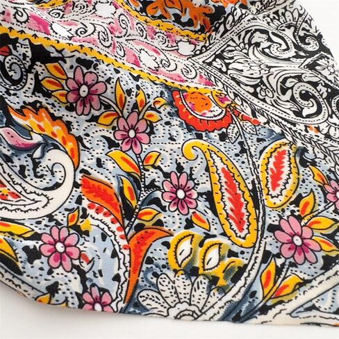 Elastic Hair Scarf Headbands Hair Bandanas Scarf Polka Dot Head Kerchief Headbands for Women Girls (5 Colors Flower) in Saudi Arabia