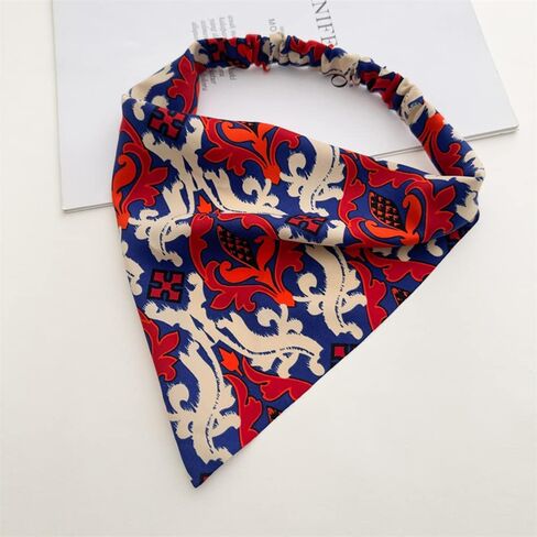 Elastic Hair Scarf Headbands Hair Bandanas Scarf Polka Dot Head Kerchief Headbands for Women Girls (5 Colors Flower) in Saudi Arabia
