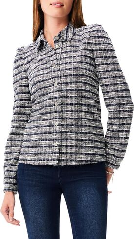NIC+ZOE Women's Girlfriend Plaid Knit Jacket in Saudi Arabia