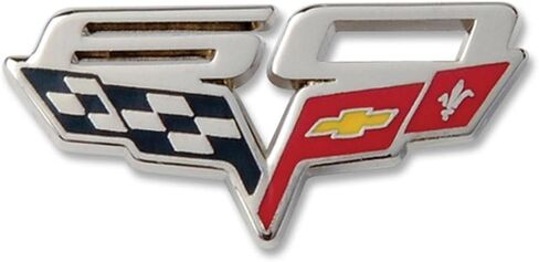 دبوس قبعة الذكرى الستين - فضي لسيارة كورفيت C6، صغير، فضي، بدون احجار كريمة in Kuwait