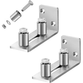 Sliding Barn Door Floor Guide, Adjustable Roller, Wall Mounted Heavy Duty Hardware Sliding Closet Door Floor Guide，Flush Bottom Design, Silver(1PK)