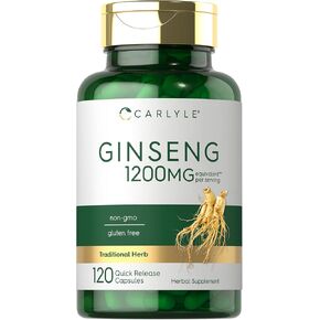 Carlyle Ginseng | 120 Capsules | 1,200mg | Non-GMO and Gluten Free Supplement