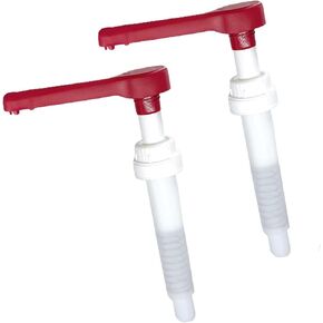 Red Gallon Pump Dispenser - for Plastic or Glass Bottles – Heavy-Duty Leak Proof for Commercial and Household Use - Plastic Pump for 1 Gallon Jug – Non-BPA Plastic (Pack of 2)
