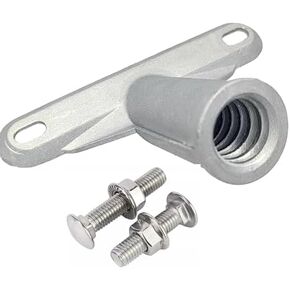 Broom Handle Bracket,5mm Thickness Deck Brush Accessories,Aluminum One-Piece Casting Metal Brackets,Broom Bracket for American Style Threadedd