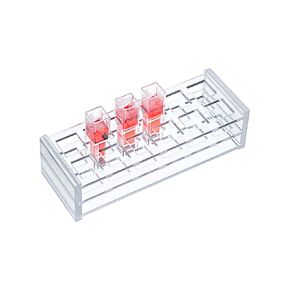 MUHWA Acrylic Cuvette Holder for 10mm Optical Path Cuvette, 12-Places, Pack of One