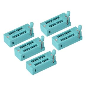 PATIKIL Universal IC Test ZIF Socket 16 Pin 3.0mm Pitch for Microcontroller, Chip, Breadboard, Program IC's, 5 Pack