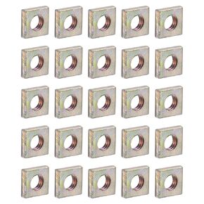 uxcell M4-0.7x2.2 Square Nuts, Carbon Steel Zinc Plated Coarse Thread Square Nuts Fasteners for Home Repairs and Professional Engineering, Colorful 500pcs