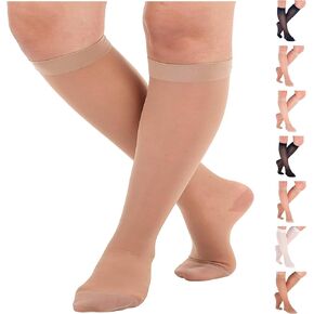 Made in USA - Travel Sheer Compression Socks 15-20mmHg for Women - ATRAVEL101