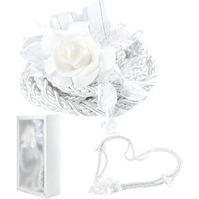 ESNOY Wedding Lasso Rope,Handfasting Cord for Wedding Lazo Para Boda Catolica,Wedding Lasso for Ceremony Catholic,Lazo Para Boda Los Novios Cristiana,Vestido De Novia Para Boda Religiosa, White