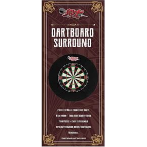 Shot Darts Wall Protector, Dartboard Surround Wall Protector (4 Piece), Durable PU Material, Made in New Zealand, Fits Standard Full Size Bristle Dartboard, Available in Black Color