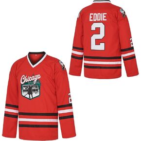 Men's Chicago Shitters Cousin Eddie 2 Christmas Vacation Style Hockey Jersey Red