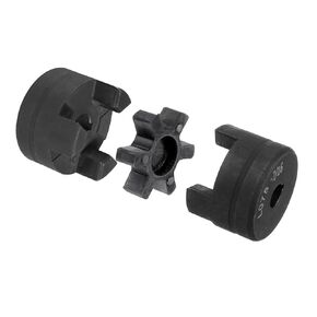 uxcell 7/16" to 7/16" L075 Flexible 3-Piece L-Jaw Coupling Coupler Set & Buna-N NBR Rubber Spider for Log Splitter Hybrid Equipment