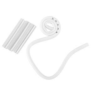 JMU Dental Coiled Saliva Ejectors, White, 100pcs/bag, each bag with 3 adaptors