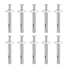 1/4" x 1-1/2"(D x L) Hammer Drive Nail - 10Pack - Good for Concrete Drywall - Carbon Steel Drive Expansion Anchors - Silver