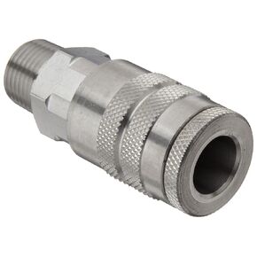 Dixon Valve & Coupling DC9S Stainless Steel 303 Air Chief Industrial Interchange Quick-Connect Hose Fitting, 1/2" Coupling x 1/2" NPT Male