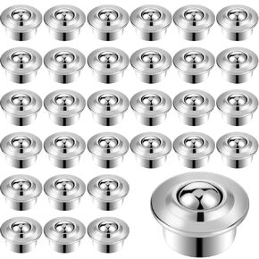 5/8" Roller Ball Bearing Ball, Bearing Casters Carbon Steel Ball, Bearing Rollers 360 Rotation for Conveyor Roller Stand Table(30 Pcs,Cy-15h,1.2 x 0.8 Inch)