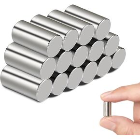 15 Pcs Cylindrical Magnetic Rods,Strong Rare Earth Magnets, Fridge Magnets,Magnetic Pins for Multi-Use Science DIY Craft Kitchen Office, Locker Accessories (0.3inDx0.59inH)
