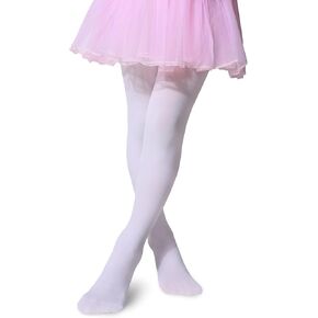 Henwarry Girls 90D الباليه الرقص الجوارب زي مدرسي جوارب ناعمة شبه مبهمة القدمين طماق من الألياف الدقيقة