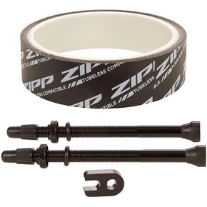 Zipp Tubeless Kit Includes 26mm Tape, 2 Universal 80mm Valves and 1 Valve Core Wrench, Fits 454, 404