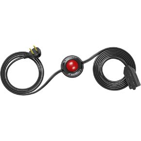 DEWENWILS 12 FT Light Extension Cord with ON/OFF Switch for Christmas Lights, Step on Foot Switch Power Cord, Angled Flat Plug, 2-Prong 3 Outlets, 16/2C, White, ETL Listed