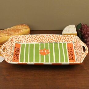 صينية ملعب سيراميك كليمسون تايجرز باللون البرتقالي والأبيض in Kuwait