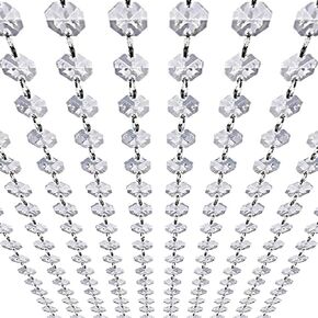 33 Feet Acrylic Crystal Beaded Curtains for Home Decor/Welcome Home Decor/String Beads Curtains (10 pcs) (Purple)…