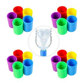 20PCS Cyclone Tube Connector, Water Maker Vortex Toys, Tube Bottle Connector, Geyser Simulator, Vortex Connector, Cyclone in a Bottle for Scientific Experiment, 5Colors(Red/Green/Blue/Yellow/Purple)