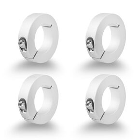 4pcs Clamp-on Shaft Collar Linear Rail Stop Collars, 8 * 25mm (ID*OD) Aluminum Shaft collars with M4 Set Screw, 10mm Thickness