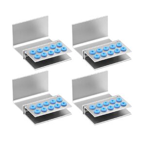 EustomA 10 Holes Burs Holder 4pcs/Set Blocks Autoclavable Bur Case (Mixed Color)
