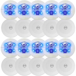 Neliky 20pcs LED Coaster, Light Up Coasters, LED Bottle Light, Bottle Glorifier, LED Stickers Coaster Light Up for Drinks, Flash Light Up Cups Perfect for Party Weeding Bar (White)