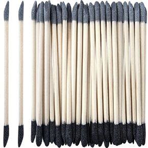 60 Pcs Sanding Sticks 5.5 x 0.2 Inch Double End Matchsticks Sanding Twigs 150/280 Grit Fine Detailing Polishing Tool for Plastic Models Wood Tight Spaces Miniatures